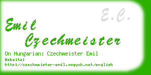 emil czechmeister business card